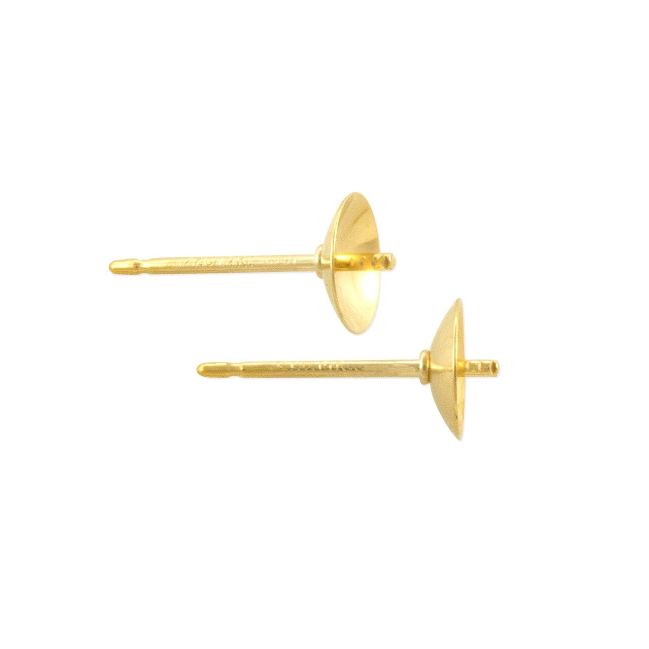 JewelrySupply Gold Filled Pearl Post with 6mm Cup (1 Pair of Gold Filled Earrings)